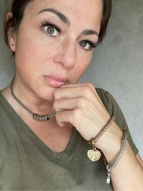 Beleza Curated Mixed Metal Charm Necklace & Tree of Life Bracelet Trio